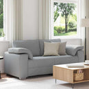 Tosæders sofa Lysegrå 180 cm Stof
