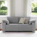 Tosæders sofa Lysegrå 180 cm Stof