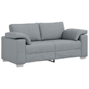 Tosæders sofa Lysegrå 180 cm Stof