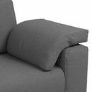Tosæders sofa Mørkegrå 180 cm Stof