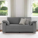 Tosæders sofa Mørkegrå 180 cm Stof