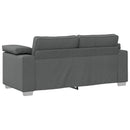 Tosæders sofa Mørkegrå 180 cm Stof