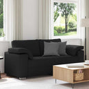 Tosæders sofa Sort 180 cm Stof