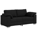 Tosæders sofa Sort 180 cm Stof