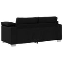 Tosæders sofa Sort 180 cm Stof