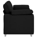 Tosæders sofa Sort 180 cm Stof