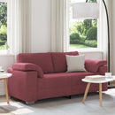 Tosæders sofa Vinrød 180 cm Stof