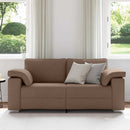 Tosæders sofa Brun 180 cm Stof