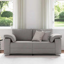 Tosæders sofa Gråbrun 180 cm Stof