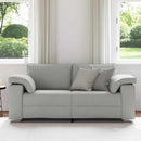 Tosæders sofa Skygrå 180 cm Stof