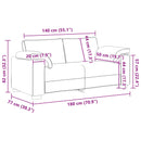 2-personers sofa Beige 180 cm Linned-blandet stof