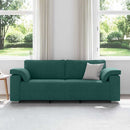 3-personers sofa Mørkegrøn 220 cm Stof