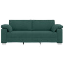 3-personers sofa Mørkegrøn 220 cm Stof