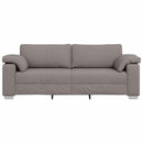 3-personers sofa Gråbrun 220 cm Stof