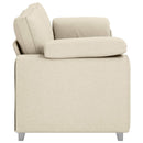3-personers sofa Beige 220 cm Linned-blandet stof