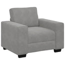 sofastol 100x77x82 cm fløjl lysegrå