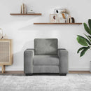 sofastol 100x77x82 cm fløjl lysegrå