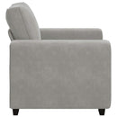 sofastol 100x77x82 cm fløjl lysegrå