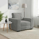 sofastol 100x77x82 cm fløjl lysegrå