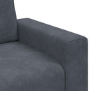 sofastol 100x77x82 cm fløjl mørkegrå