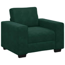 sofastol 100x77x82 cm fløjl lysegrøn