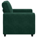 sofastol 100x77x82 cm fløjl lysegrøn