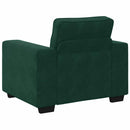 sofastol 100x77x82 cm fløjl lysegrøn