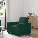 sofastol 100x77x82 cm fløjl lysegrøn
