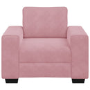 sofastol 100x77x82 cm fløjl lyserød