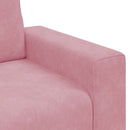 sofastol 100x77x82 cm fløjl lyserød