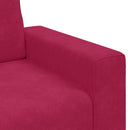 sofastol 100x77x82 cm fløjl vinrød