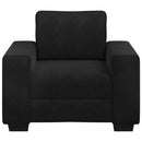 sofastol 100x77x82 cm fløjl sort