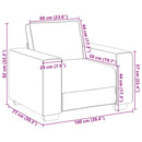 sofastol 100x77x82 cm fløjl sort