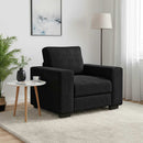 sofastol 100x77x82 cm fløjl sort