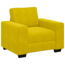 sofastol 100x77x82 cm fløjl gul