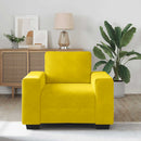 sofastol 100x77x82 cm fløjl gul