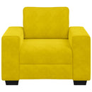 sofastol 100x77x82 cm fløjl gul