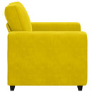 sofastol 100x77x82 cm fløjl gul