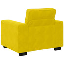 sofastol 100x77x82 cm fløjl gul