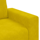 sofastol 100x77x82 cm fløjl gul