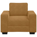 sofastol 100x77x82 cm fløjl brun
