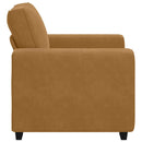 sofastol 100x77x82 cm fløjl brun