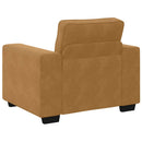 sofastol 100x77x82 cm fløjl brun