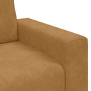 sofastol 100x77x82 cm fløjl brun
