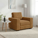 sofastol 100x77x82 cm fløjl brun