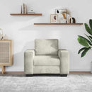 sofastol 100x77x82 cm fløjl cremefarvet
