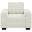 sofastol 100x77x82 cm fløjl cremefarvet