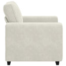 sofastol 100x77x82 cm fløjl cremefarvet