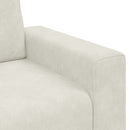 sofastol 100x77x82 cm fløjl cremefarvet