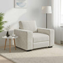 sofastol 100x77x82 cm fløjl cremefarvet